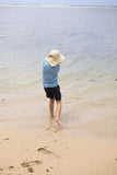 Kids Sun Hat for Boys Girls UPF 50+ UV Toddler Sun Protection with Neck Flap Adjustable Large Brim Beach Fishing Hat for Age 3-12 Off-White