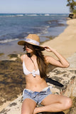 Women’s Wide Brim Foldable Sun Hat – UPF 50+ Packable Summer Beach Hat with Decorative Band