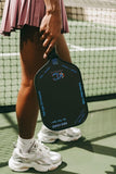 Pickleball Paddles, USAPA Approved Carbon Fiber T700 Frosted, High Spin CFS Textured, Blue Plain Design, Lightweight Graphite Pickle Ball Rackets for Men and Women