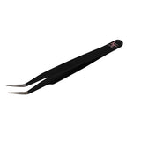 Eyebrow Extensions Kit with 2 Trays of Mink Eyebrows in Black, Eyebrow Extension Glue Clear & Extension Tweezers, Comes on Mixed Length Trays 5-8 mm Mix by KC Republic (Black 2-Pack, Black Tweezer)