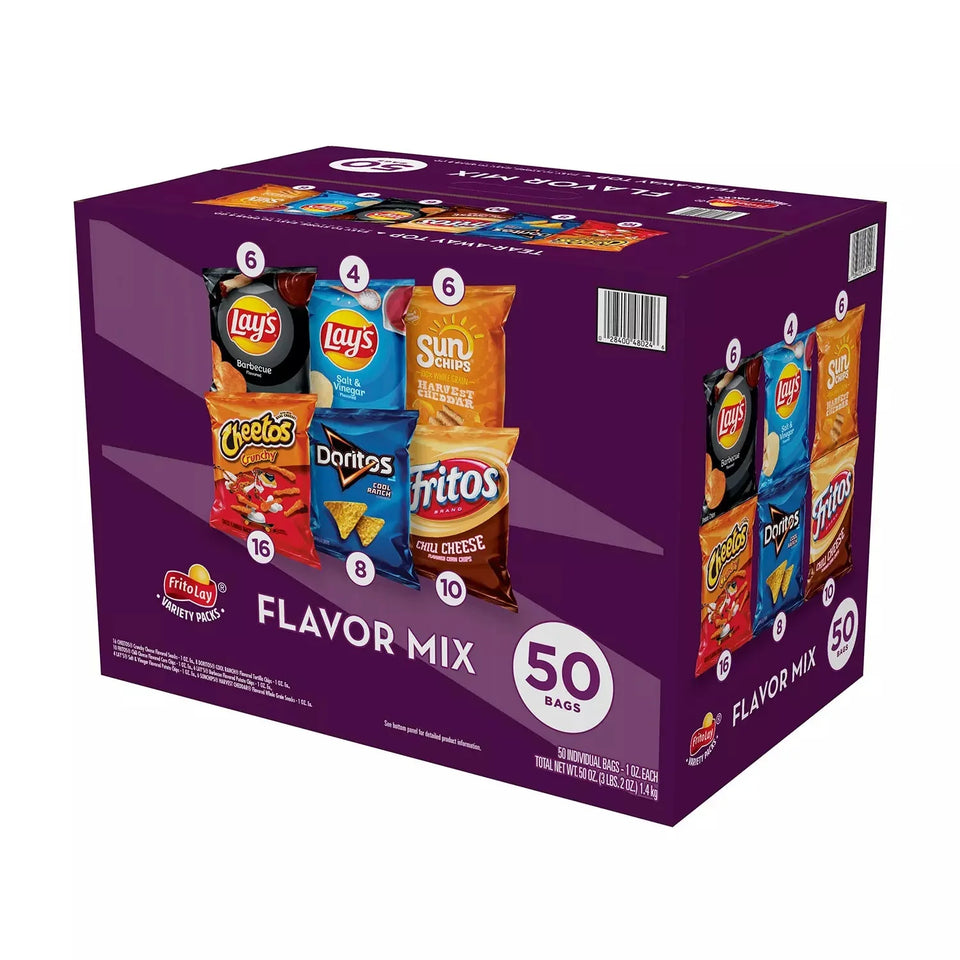 Generic Frito-Lay Flavor Mix Variety Pack Chips, 50 pk