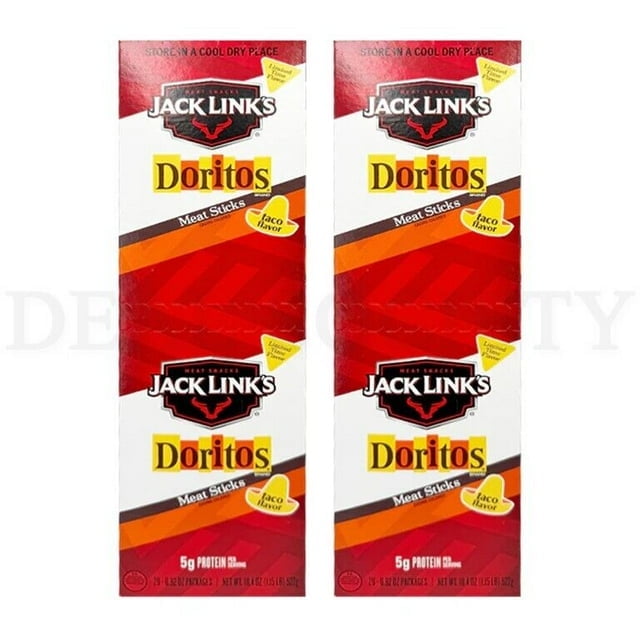 Jack Link s Meat Stick Doritos Taco Flavor 0.92 oz 20 Count Per Box, 2 Pack