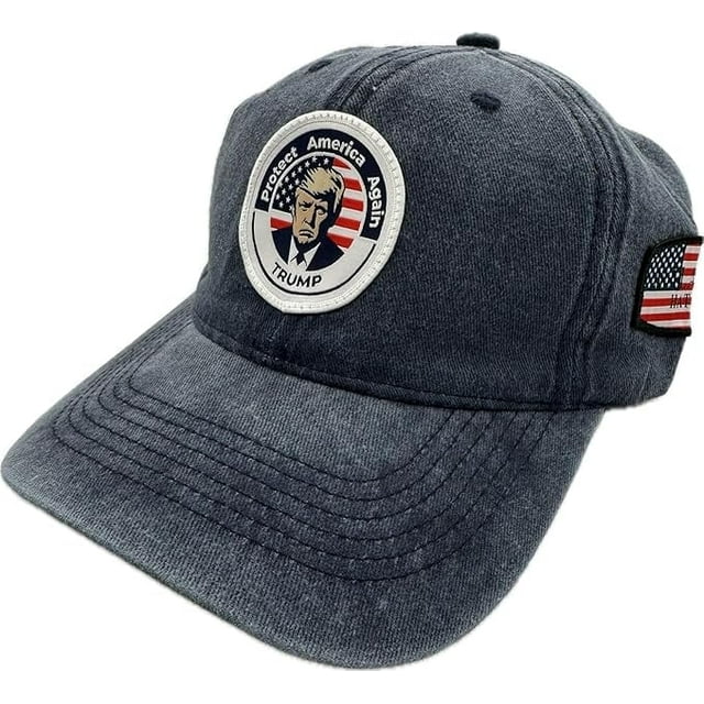 Trump Hat Trump 2024 MAGA Hat Trump 2024 Hat Make America Great Again Hat Adjustable Baseball Cap (Protect America Blue)