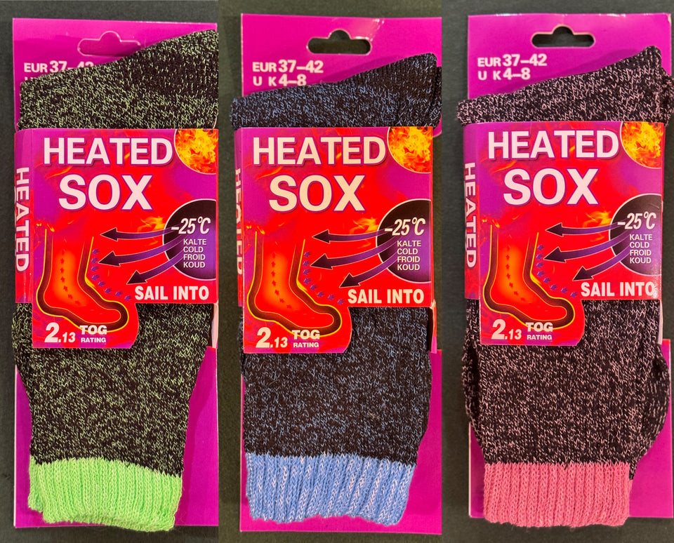 Women Warm Thermal Socks Heated Sox Winter Work Thick Heat Soft Sock Size