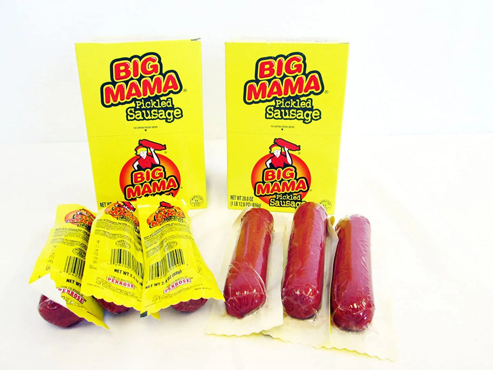 Big Mama Pickled Sausage 12 Per Box