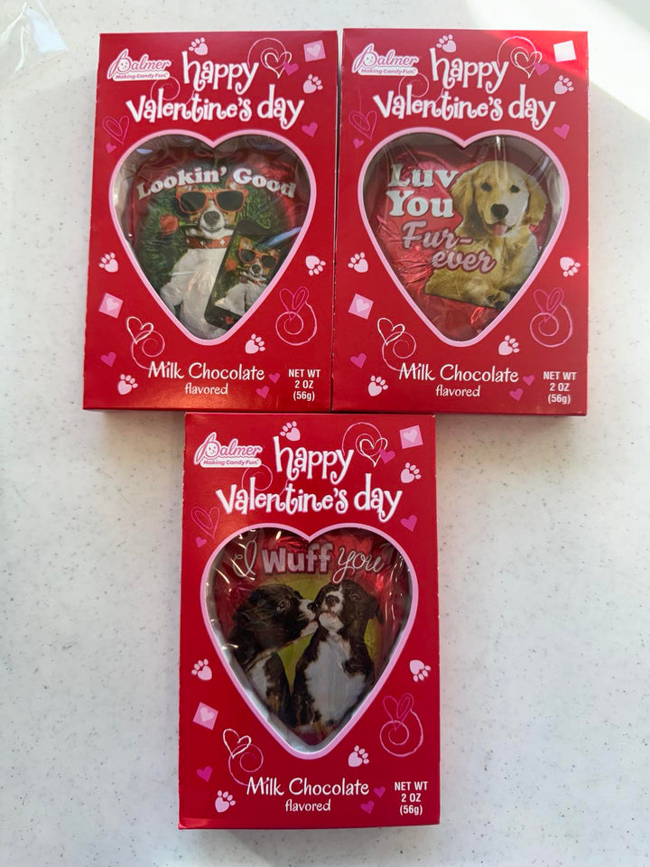 Valentine’s Day Gift – Jumbo 34" Teddy Bear with Dog-Themed "Happy Valentine’s Day" Candy – Soft Plush & Sweet Treat Combo