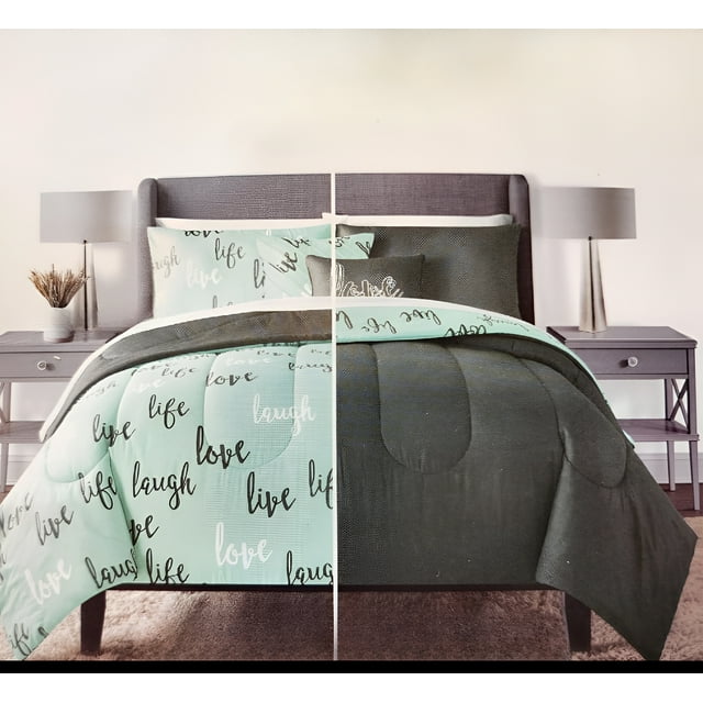 Sugar Studios King 5-Piece Reversible Comforter Set, Includes 2 King Shams, 2 Decorative Pillows, 1 King Comforter