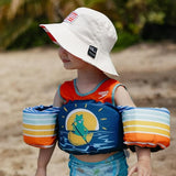 Kids Reversible Bucket Hat with USA Flag Print, for Boys, Packable Fun & Cool Beach UPF 50+ Sun Protection Bucket Hat - Ages 2-13 Years