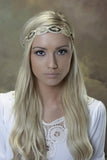 Bridal Wedding Headwrap Headband and Look Sheet on All the Different Ways to Wear Including the Inspired Great Gatsby 20's Goddess