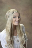 Bridal Wedding Headwrap Headband and Look Sheet on All the Different Ways to Wear Including the Inspired Great Gatsby 20's Goddess