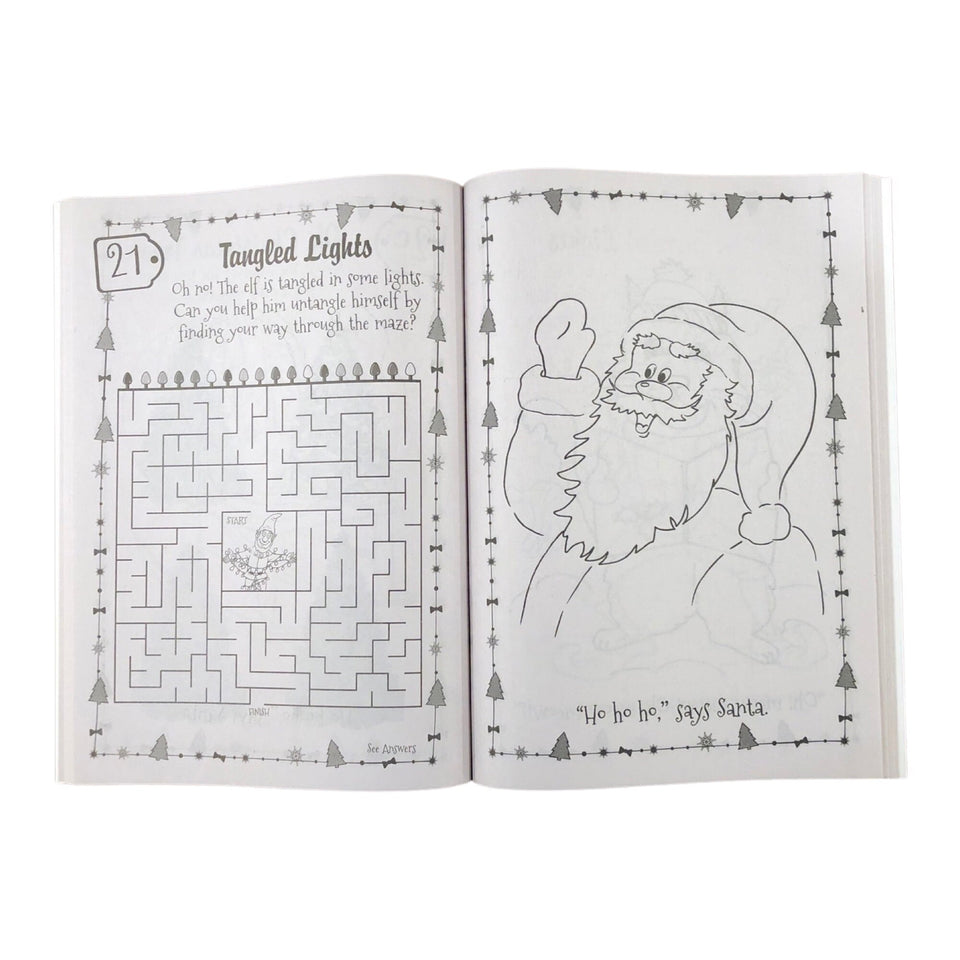 Santa Claus Frosty Fun Rudolph Reindeer Christmas Fun Coloring and Activity Christmas Gift Craft Books,With FREE Christmas bag for All Kids