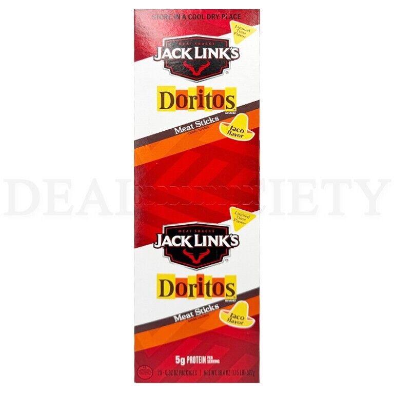 Jack Link s Meat Stick Doritos Taco Flavor 0.92 oz 20 Count Per Box