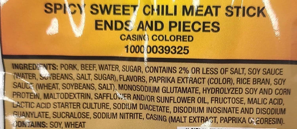 Sugar River Meat Snack Links Ends & Pieces 2 lbs (Spicy Sweet Chili Meat Stick)