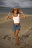 Women’s Southwest Striped Foldable Sun Hat – Wide Brim Summer Hat with Woven Synthetic Material for UV Protection