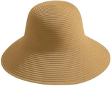 Women’s Wide Brim Sun Hat Plain Summer Beach Hat, UV Protection Floppy Straw Hat for Travel, Pool & Outdoor