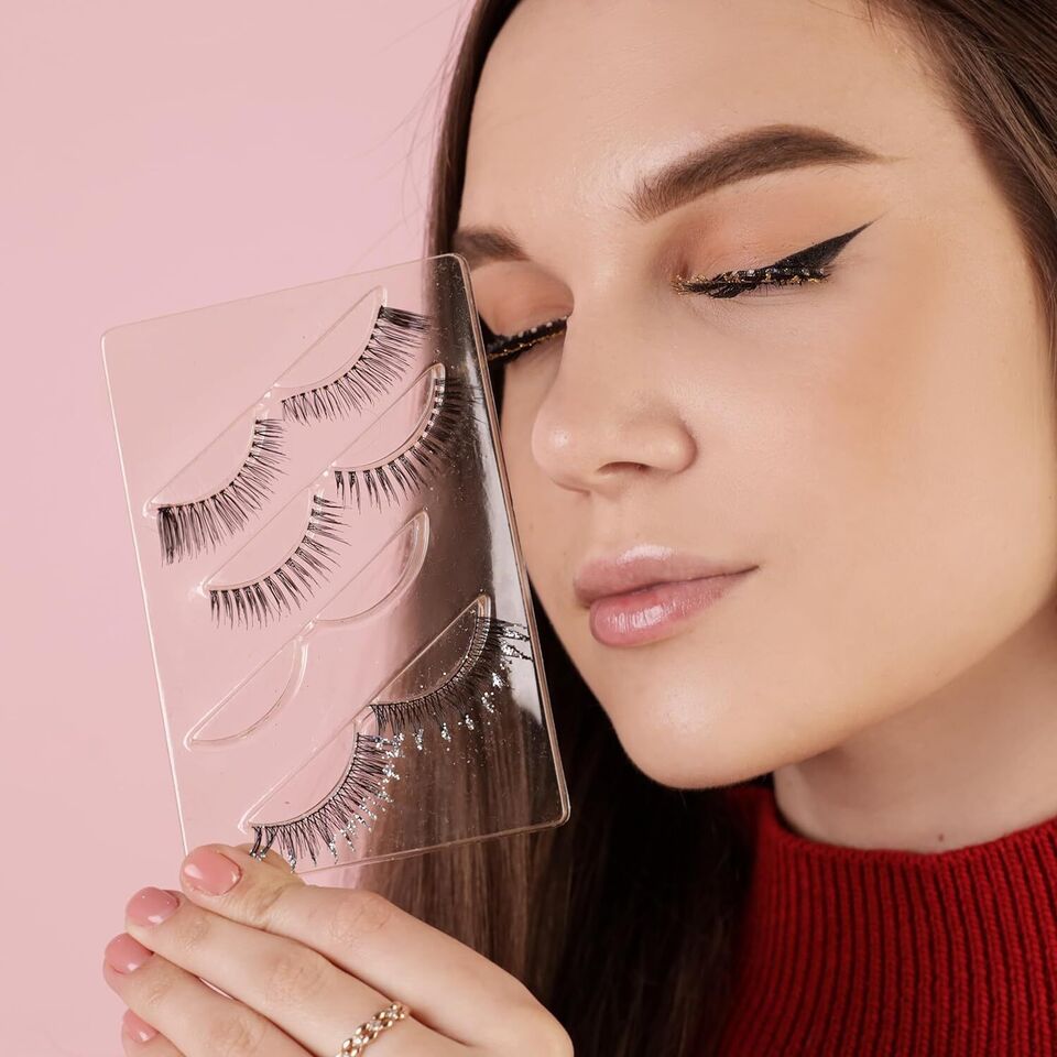 False Eyelashes Trays, Duo Lash Pairs On A Tray, Styles Include Demi, Wispies, Natural & Voluminous, Give Elegant Look For Party Or Event, fake eyelashes set