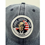 Trump Hat Trump 2024 MAGA Hat Trump 2024 Hat Make America Great Again Hat Adjustable Baseball Cap (Protect America Blue)