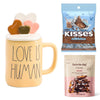 Yellow Mug with Kisses and favorite day chocolate
