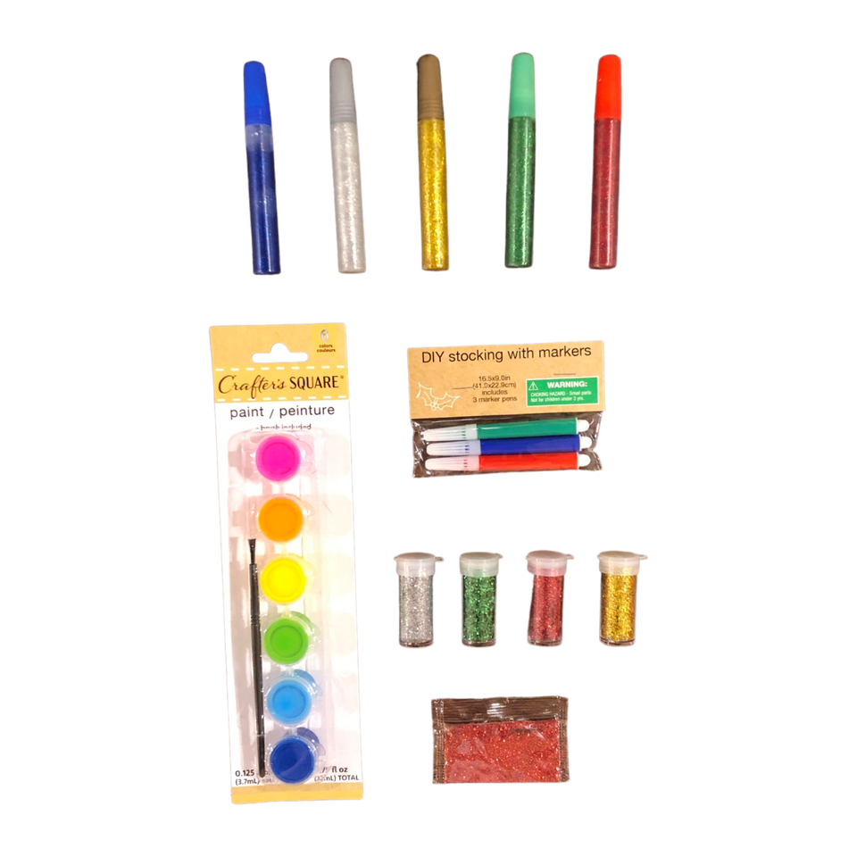 Christmas Stocking Painting & Coloring Kit - FREE Christmas Gift Bag!