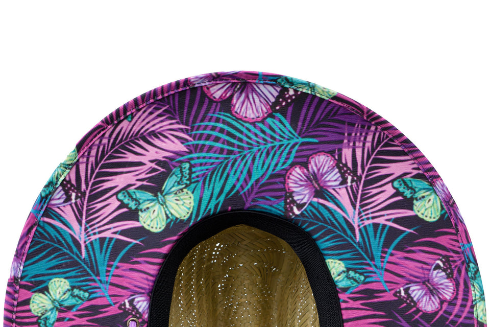 Butterfly Sun Hat Straw Hat For Beach, Boating, Fishing, Walking, or Hanging By The Pool