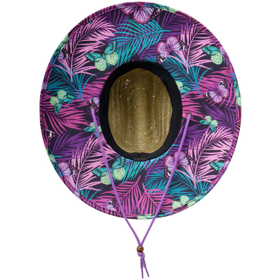 Butterfly Sun Hat Straw Hat For Beach, Boating, Fishing, Walking, or Hanging By The Pool